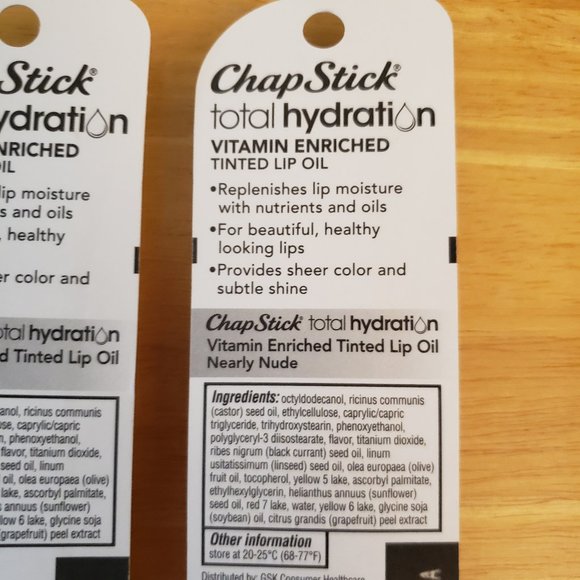 ChapStick Total Hydration Tinted Lip Oil - Nearly Nude (Set of 2) - Picture 4 of 4